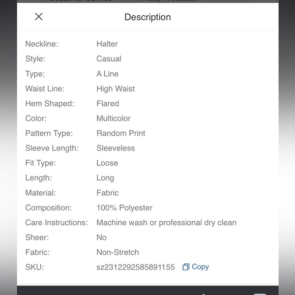 Shein Floral Print Tie Back Belted Maxi Dress Navy Blue women’s size small - Picture 15 of 15